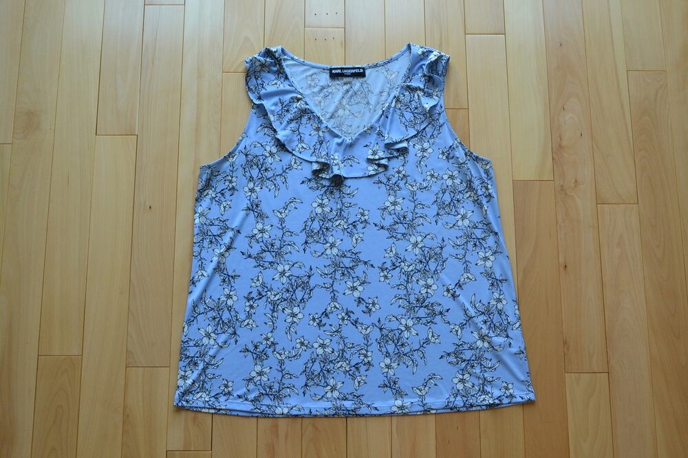 Karl Lagerfeld Blouse Top Floral Sleeveless
